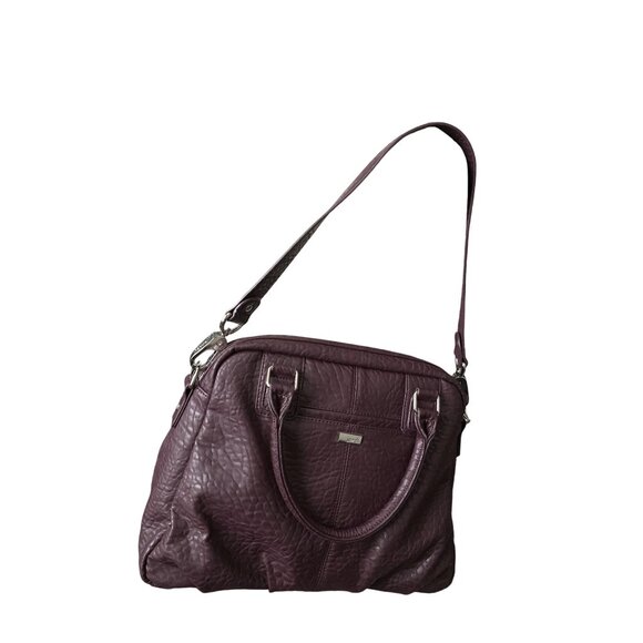 Thirty-One Purple Leather Tote Couture Street NEW Jewell & Gems Vintage 2 Way - Picture 2 of 9